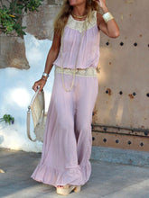 Load image into Gallery viewer, Bohemian Casual Loose Top Skirt Lace Set
