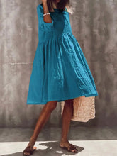 Load image into Gallery viewer, Fashion Wild Solid Color 3/4 Sleeve Casual Dress
