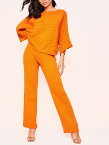 Everleigh Grey Ribbed Knit Co-Ord Set