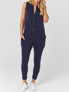 Simple Loose Suspenders Pregnant Women'S Jumpsuit