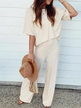 Load image into Gallery viewer, Simple Casual Comfortable Loose Top Pants Set
