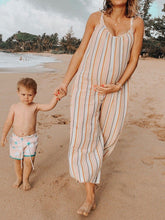 Load image into Gallery viewer, Stripe Suspenders Loose Casual Maternity Jumpsuit

