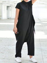 Load image into Gallery viewer, Casual Loose Solid Color Short Sleeve Jumpsuit
