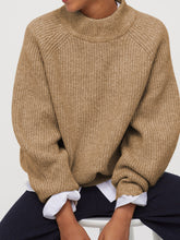 Load image into Gallery viewer, Fashion Casual Solid Color Long-sleeved Round Neck Sweater
