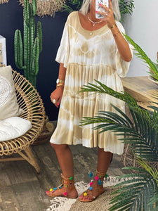 Bohemian Loose Casual Loose Tie-Dye Dress