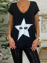 Load image into Gallery viewer, Fashion Casual Loose Star Top Sequin Pants Set
