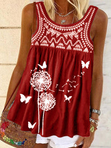 Bohemian Vintage Loose Dandelion Top