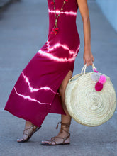 Load image into Gallery viewer, Short Sleeve Round Neck Tie-dye Casual Maxi Dress
