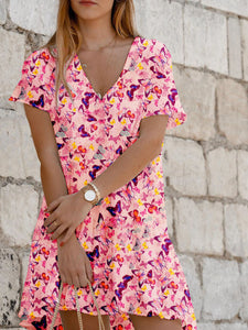Bohemian Retro Casual Loose Sling Top Floral Pants Set