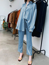 Load image into Gallery viewer, Fashionable Simple Casual Loose Shirt Pants Suit

