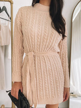 Load image into Gallery viewer, Casual Solid Color Round Neck Wool Dress
