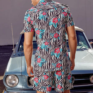 Men Color Print Holiday Style Suit