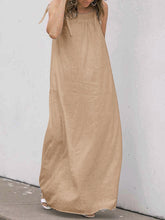 Load image into Gallery viewer, Casual Sleeveless Round Neck Solid Color Dress
