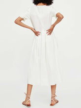 Load image into Gallery viewer, V-neck Net Color Short Sleeve Dress
