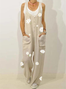 Little Flower Printed Casual Jumpsuit