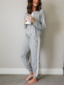 Simple And Comfortable Casual Loose Top Pants Suit