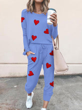 Load image into Gallery viewer, Casual Heart-shaped Printing Two-piece Suit
