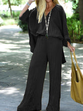 Load image into Gallery viewer, Fashion And Elegant Long Sleeved Shirt Top Pants Suit
