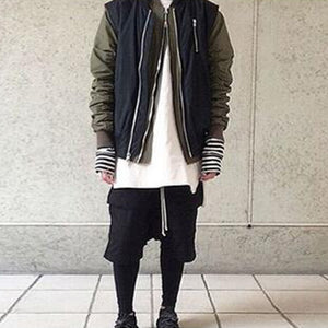 Zip Pocket Drawstring Solid Color Shorts