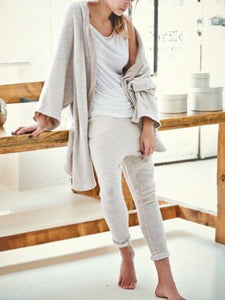 Pure Color Loose Tops Casual Women's Three-Piece Set