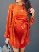 Load image into Gallery viewer, Maternity Fashionable Round Neck Casual Loose Dress
