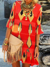 Load image into Gallery viewer, Bohemian Vintage Casual Loose Dress
