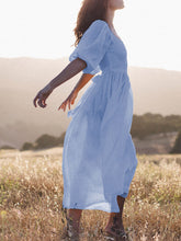 Load image into Gallery viewer, Bohemian Solid Color Maxi Dress
