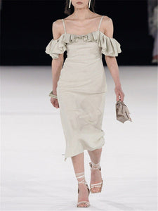 Fashion Sling Lace Slim Ladies Dress