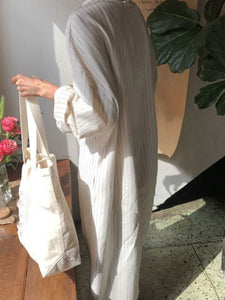Casual Solid Color Round Neck Loose Dress