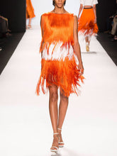 Load image into Gallery viewer, Sleeveless Strapless Fashion Fringed Evening Dress
