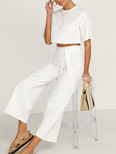 Load image into Gallery viewer, Casual Loose Solid Color Short Sleeve Two-piece Suit
