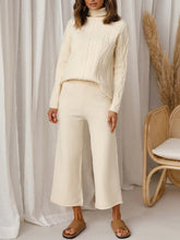 Load image into Gallery viewer, Casual Loose Solid Color High-neck Two-piece Suit

