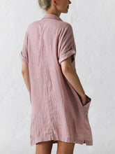 Load image into Gallery viewer, Fashion Shirt Collar Button Dress

