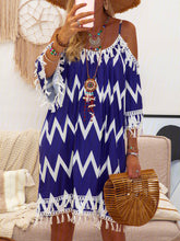 Load image into Gallery viewer, Bohemian Vintage Tassel Suspender Dress
