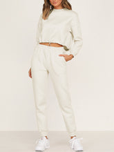 Load image into Gallery viewer, Round Neck Long Sleeve Sweatshirt Suit
