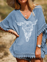 Load image into Gallery viewer, Vintage Casual Loose Lace V-Neck Top
