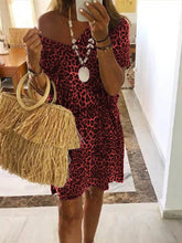 Load image into Gallery viewer, Leopard Vintage Cotton Printed Dresses
