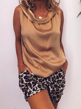Load image into Gallery viewer, Retro Casual Loose Top Leopard Print Shorts Suit
