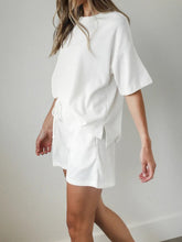 Load image into Gallery viewer, Casual Solid Color Short Sleeve Round Neck Two-piece Suit
