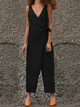 Load image into Gallery viewer, Simple Suspenders with Bow Tie Jumpsuit
