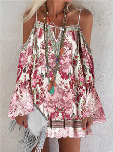 Romantic Vintage Bohemian Loose Strap Dress