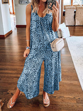 Load image into Gallery viewer, Retro Casual Loose Strap Leopard Print Jumpsuit
