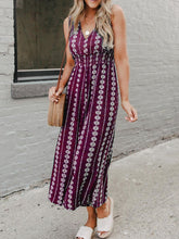 Load image into Gallery viewer, Casual Printed V-neck Sleeveless Jumpsuit
