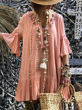 Load image into Gallery viewer, Bohemian Casual Cotton Casual Dress
