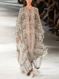 Fashion Casual Bohemian Printed Beach Maxi Dress