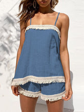 Load image into Gallery viewer, Casual Loose Strap Tassel Two-piece Suit
