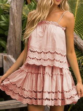 Load image into Gallery viewer, Solid Color Cute Ruffled Loose Slip Dress for Summer
