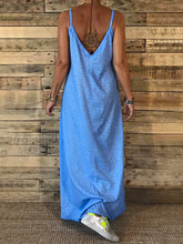 Load image into Gallery viewer, Solid Color Casual Fashion Suspender Dress
