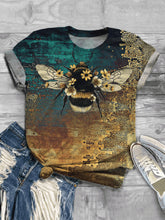 Load image into Gallery viewer, Casual Impression Bee Printed Fashion T-shirt
