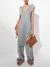 Load image into Gallery viewer, Pure Color Deep V-Neck Sleeveless Loose Tops Casual Trousers Women&#39;s Suit
